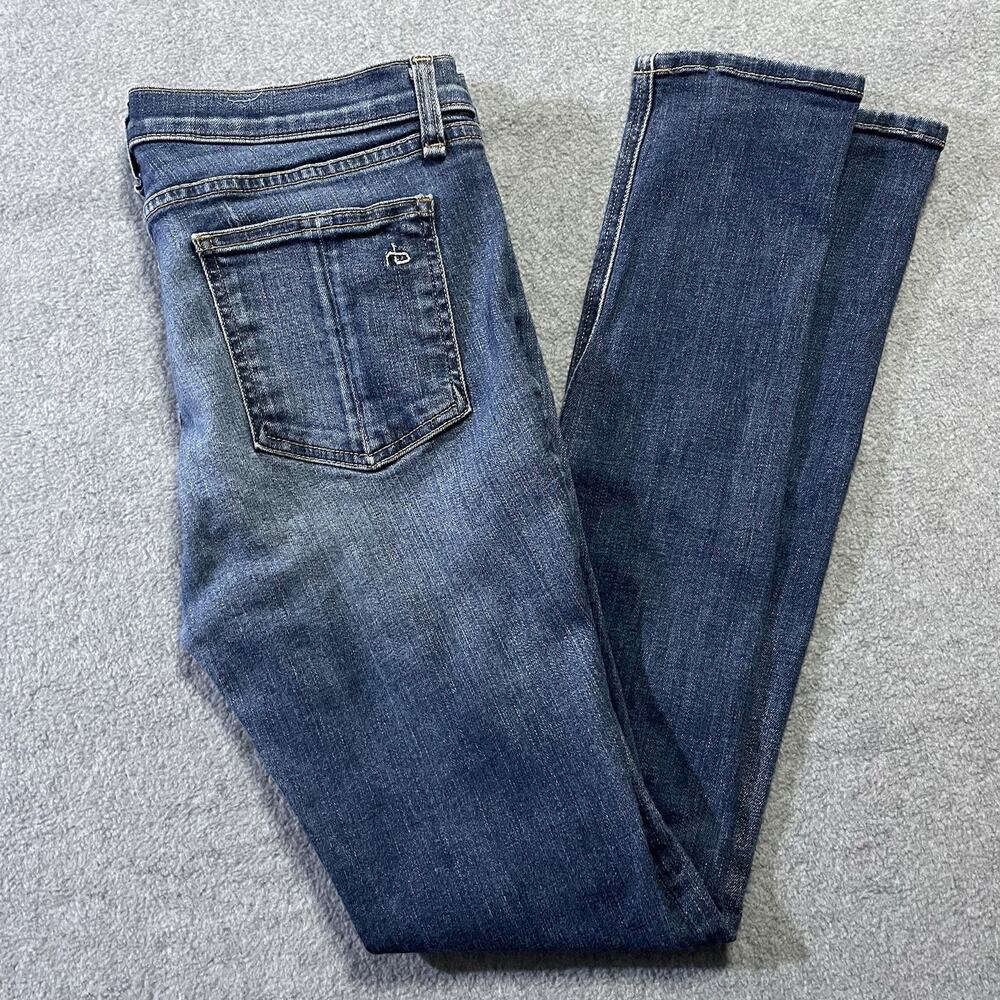 Rag & Bone Preston Skinny Jeans Size 31 W30 Blue Denim Stretch W1502K520